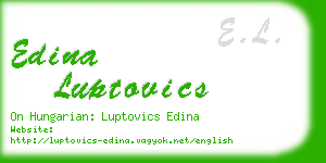 edina luptovics business card